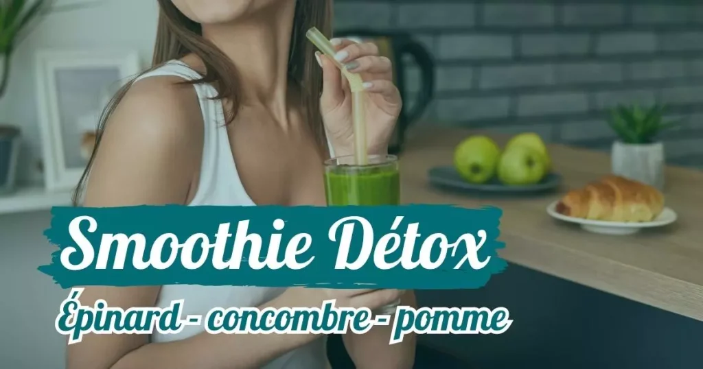 affiche recette smoothie detox pomme