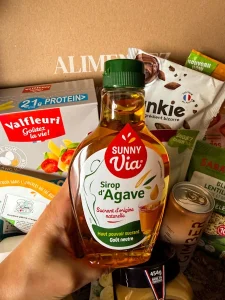 Recette avec du skyr : graines de chia et cacahuète avec sirop d'agave