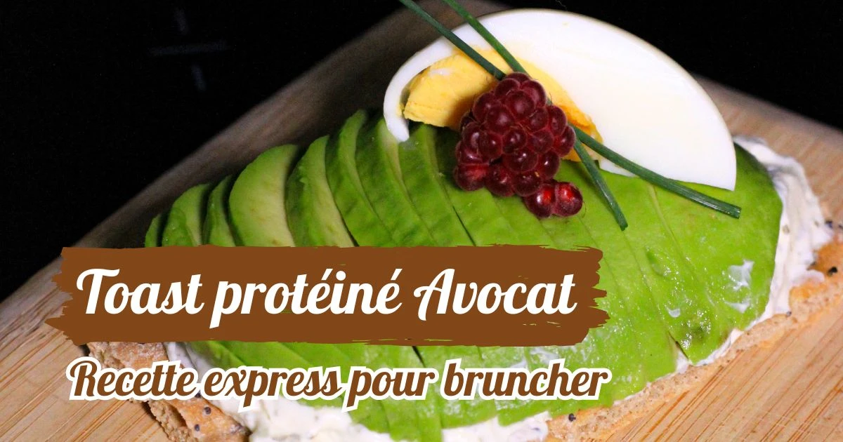 Recette de toasts proteines à l'avocat BRUNCH